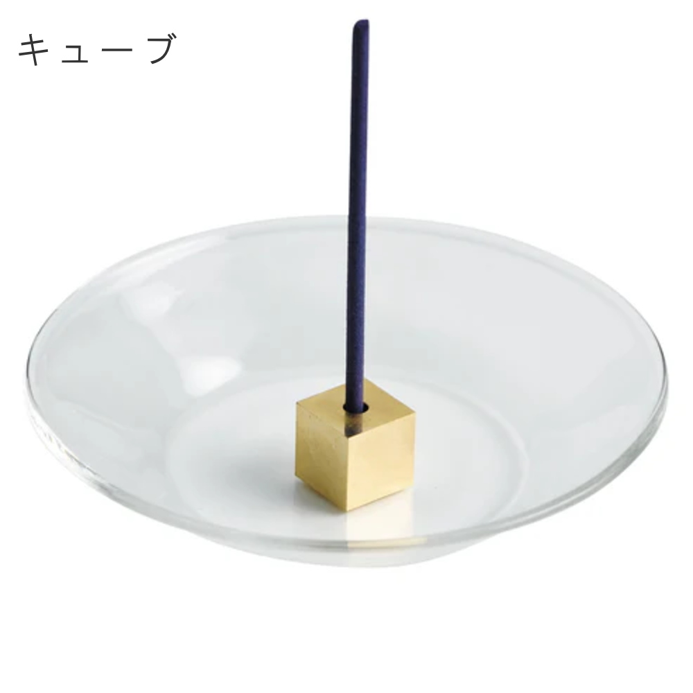 香彩堂 ( 真鍮トップガラス付 香立て) お香 香皿 インセンス ホルダー