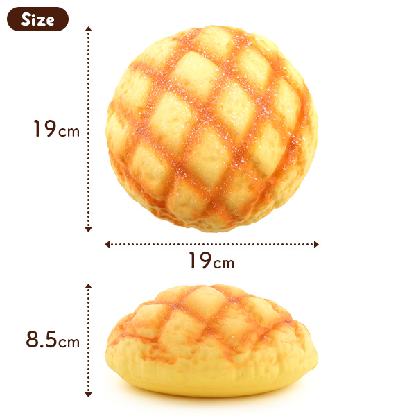 スクイーズ ビッグメロンパン 直径19cm 香り付き 食品サンプル 低反発