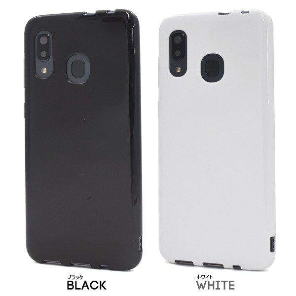Galaxy A30 SCV43 ケース カバー ホワイト 白 ソフトケース 背面