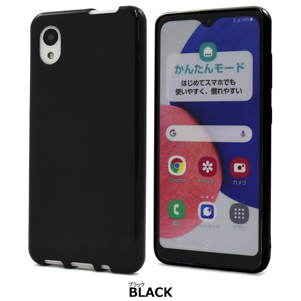 Galaxy A22 5G ケース カバー TPU ソフトケース 黒 白 背面
