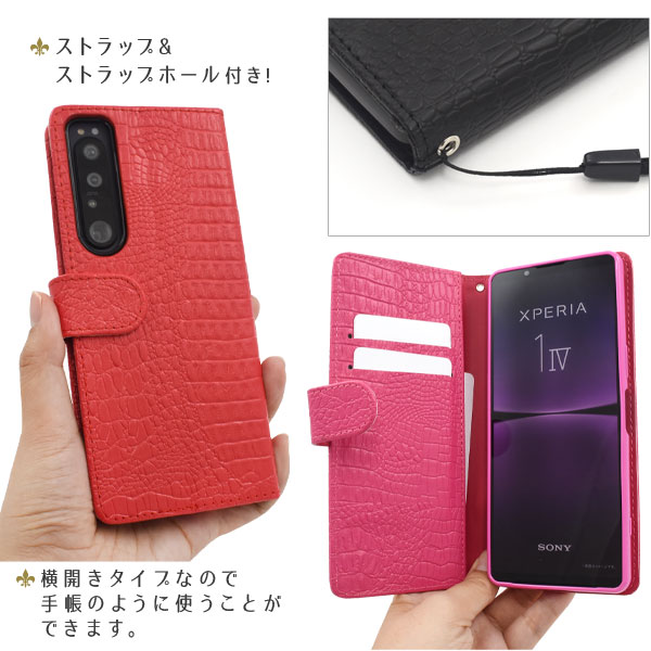 GAZE 手帳型ケース ピンク クロコダイル風　新品未使用 Amazon.co.jp: GAZE iPhone XS Max ケース 手帳型 本革 Vivid Croco