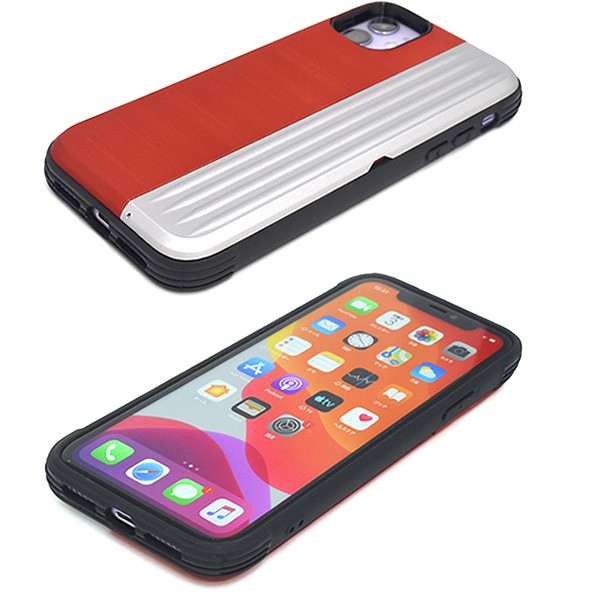 PLATA（プラタ） iPhone11 カバー ケース 背面カード収納 スライド式