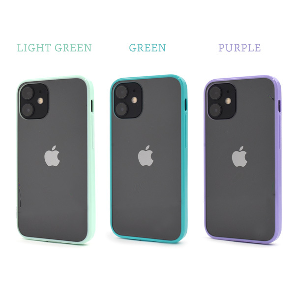 PLATA iPhone12mini カバー ケース 背面クリアー×カラーバンパー PLATA iPhone12mini カバー ケース 背面クリアー×カラーバンパー
