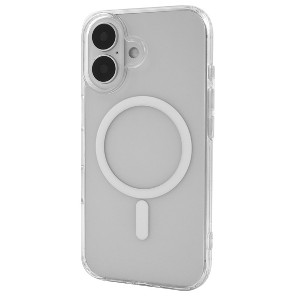 PLATA（プラタ） iPhone16 ケース 背面クリア 透明 耐衝撃 magsafe対応