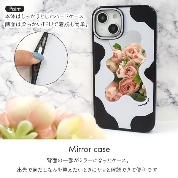 PLATA iPhone シリーズ ケース カバー 背面ミラー 鏡 おしゃれ 