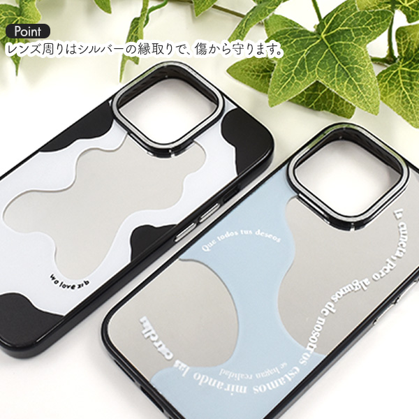 PLATA iPhone シリーズ ケース カバー 背面ミラー 鏡 おしゃれ