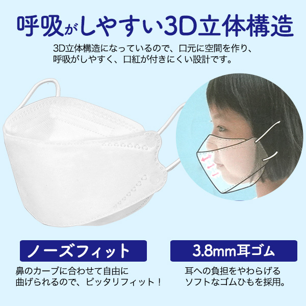 マスク 不織布 1500枚セット 立体マスク 小さめ 個包装 3Dマスク 子供 