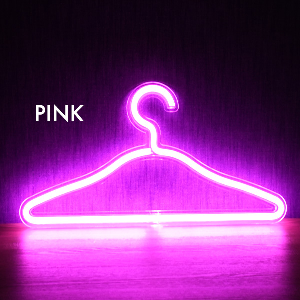 ハンガー LED ネオンライト USB 間接照明 衣類ハンガー 洋服 コート