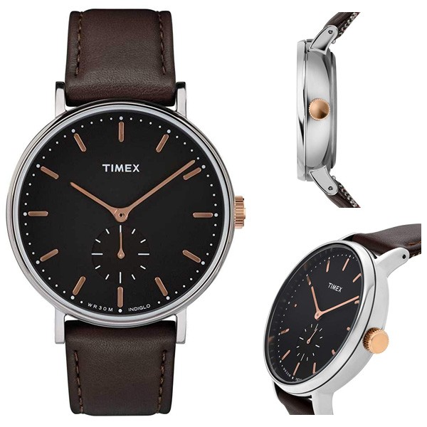 腕時計 メンズ レディース タイメックス TIMEX ユニセックス フェアフィールド サブセコンド ブラウン 41mm おしゃれ 安い