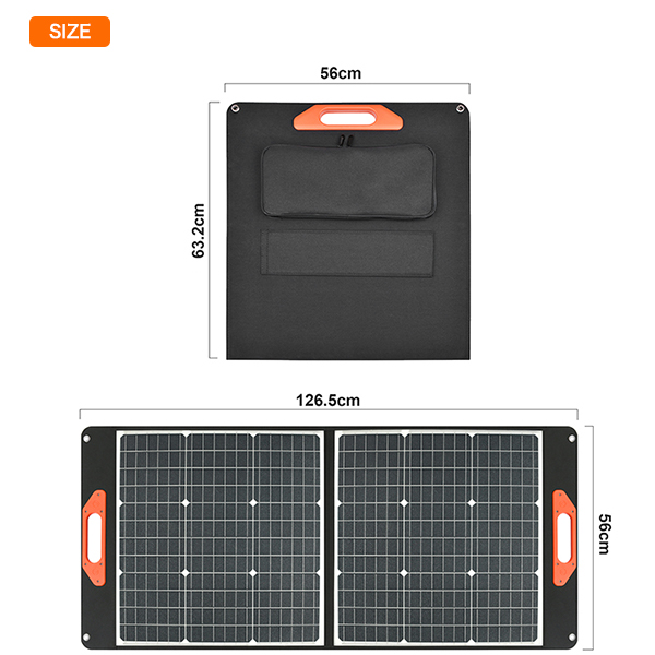 ソーラーパネル 100W 折りたたみ式 ソーラー充電 太陽光発電 DC出力