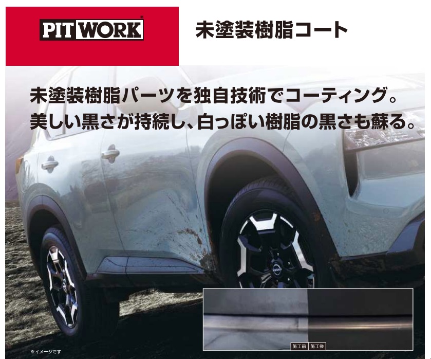 PITWORK 日産 ピットワーク 未塗装樹脂コート 新車用施工キット 10ml