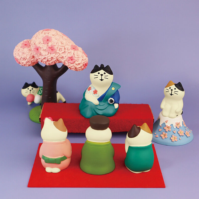 DECOLE（デコレ） concombre コンコンブル 桜吹雪猫 置物 ファッション