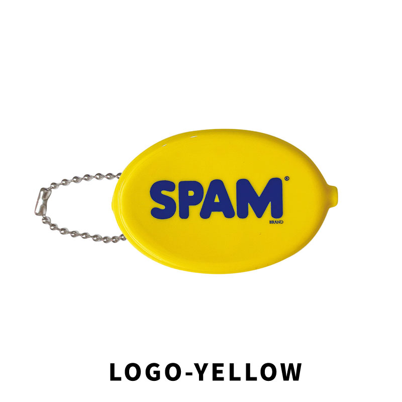 小物 SPAM SPAM スパム LOGO-YELLOW OLD-BLUE BURGER 小銭入れ ラバー