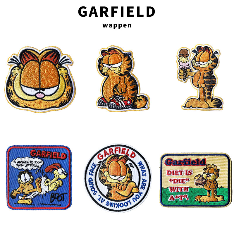 GARFIELD ガーフィールド 猫 GF-00010-1 GF-00010-6 アイロン