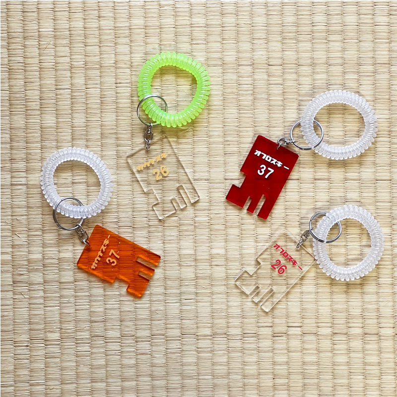 銭湯 鍵 ブレスレット キーホルダー カールバンド キーリング