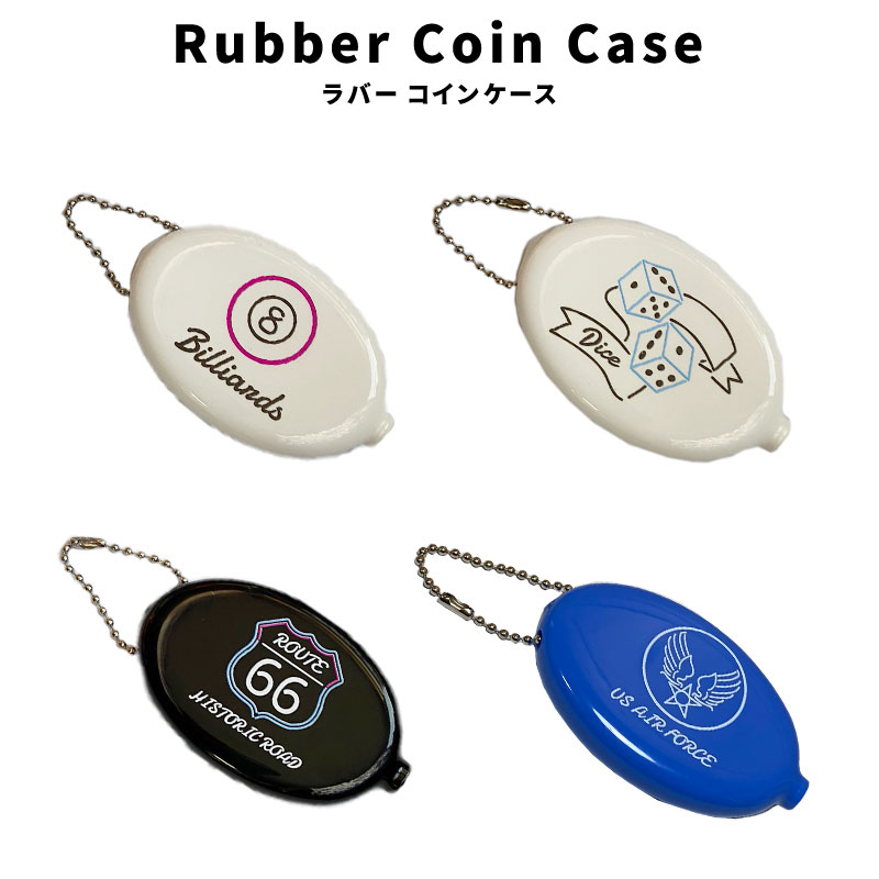 Rubber Coin Case ネオン管 8ボール ダイス ROUTE66 USAF 小銭