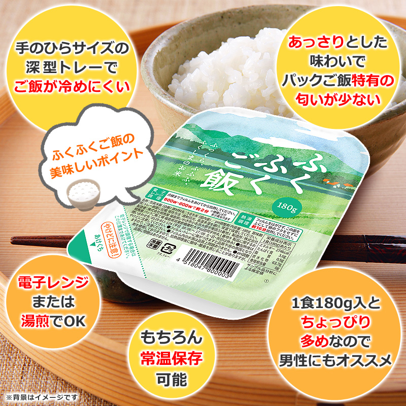 福島県産 ふくふくご飯 36食（3食×12パック） ふくふくごはん