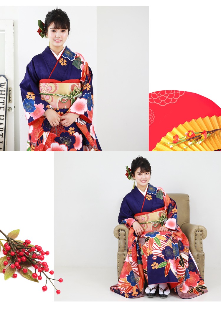 銀彩が素敵な振袖セット❗紫&白&ピンク 来年の20歳さんにいかがで
