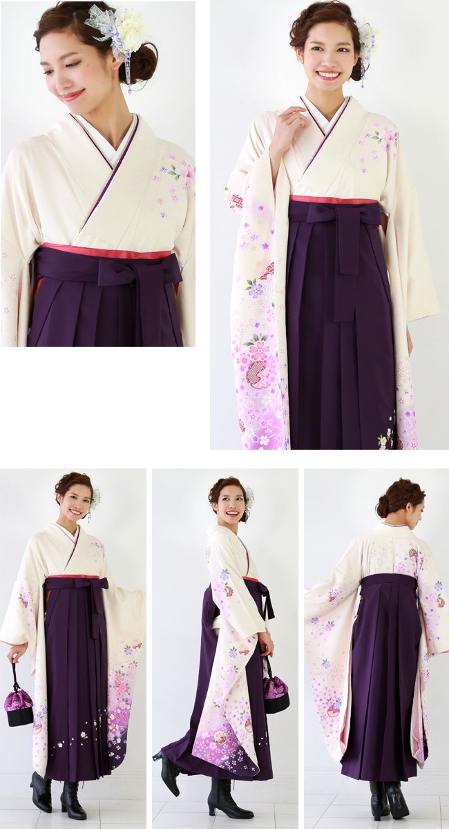あんぱん様♡  襦袢&着物&袴セット 卒業式 袴 レンタル 女 袴セット 卒業式袴セット 正絹 振袖 着物