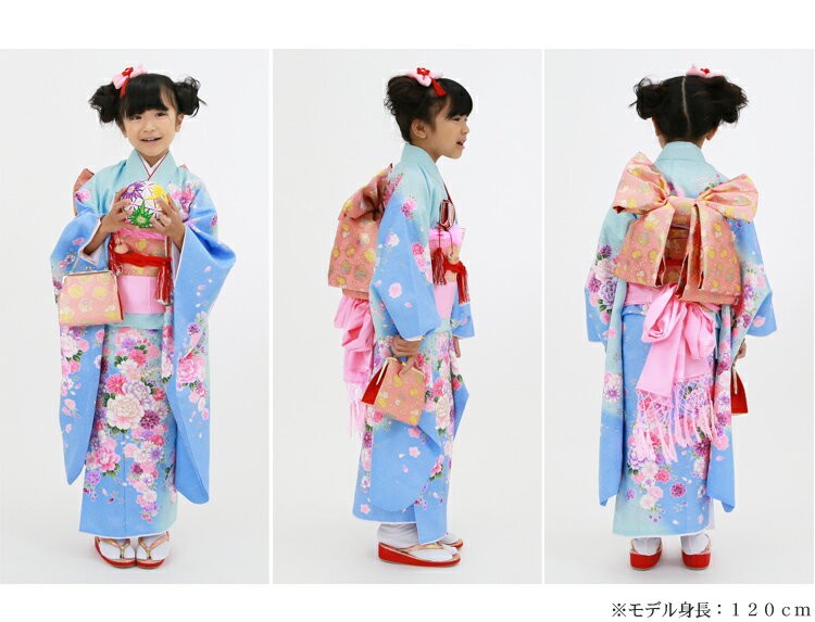 七五三 着物 7歳 レンタルフルセット 四つ身着物23点セットレンタル