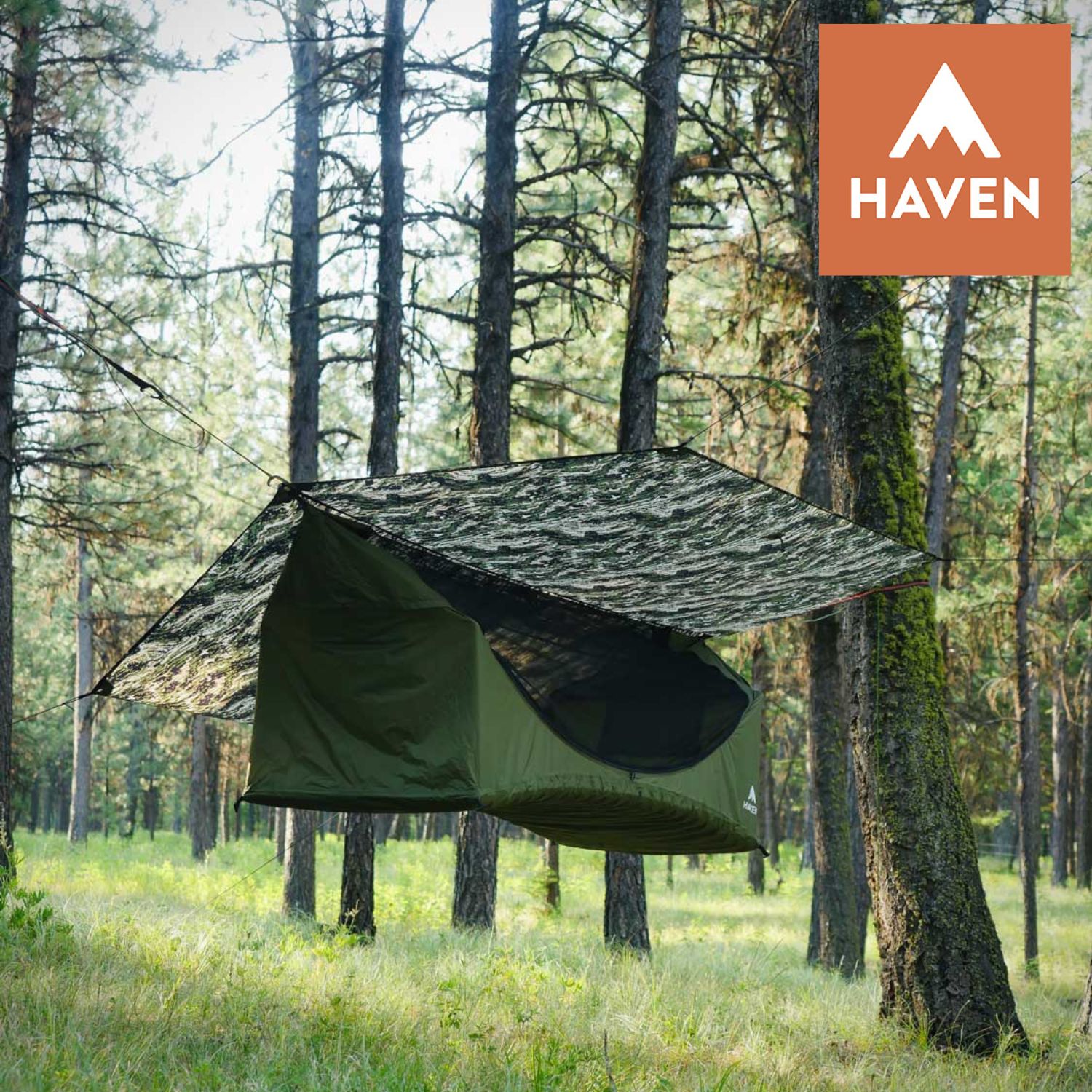 日本唯一の正規代理店 ヘブンテント Haven Tent XL Forest Camo フォレスト カモ キャンプ用品 ハンモック テント 蚊帳  ソロキャンプ アウトドア