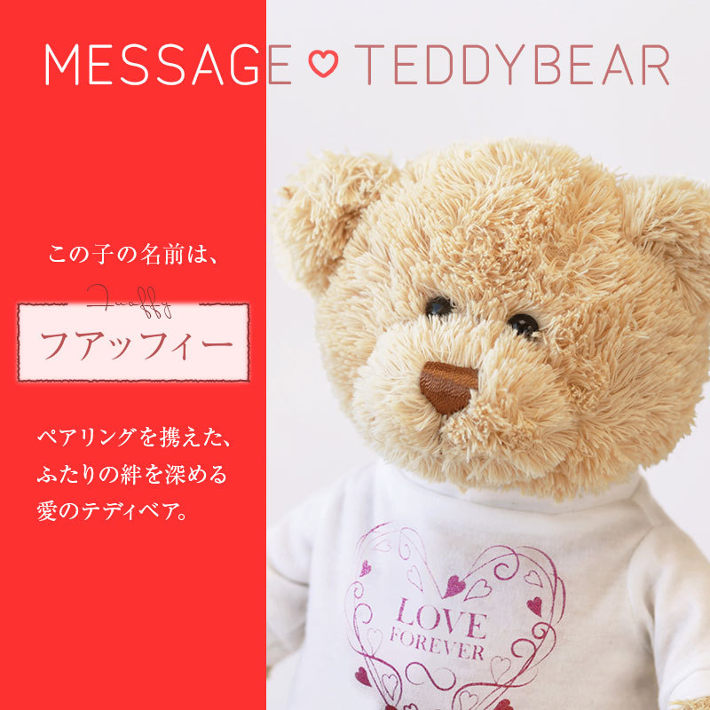 テディベア ぬいぐるみ ペアネックレス ギフト おしゃれ かわいい 名