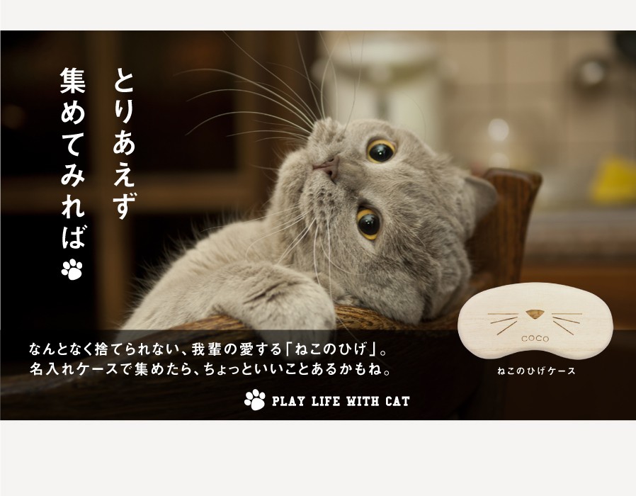 猫のひげケース 桐製 ヒゲ 髭 ネコ ねこのお宝 メモリアル 天然桐高級木使用 日本製 (９、ジャンプ)