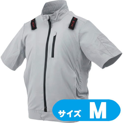 33700823 ハラダ EX.WORKERS E/Fウェア半袖ブルゾンAS シルバーグレー M