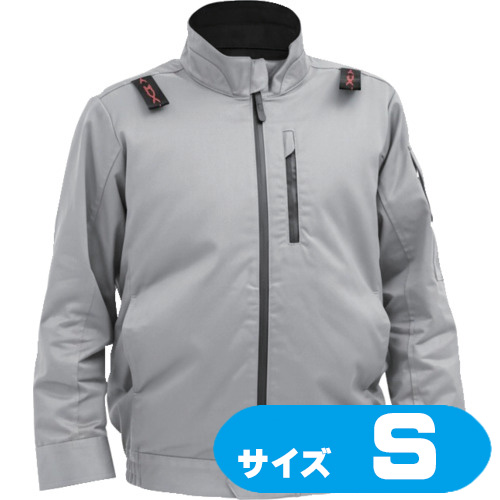 33700842 ハラダ EX.WORKERS E/Fウェア長袖ブルゾンAS シルバーグレー S