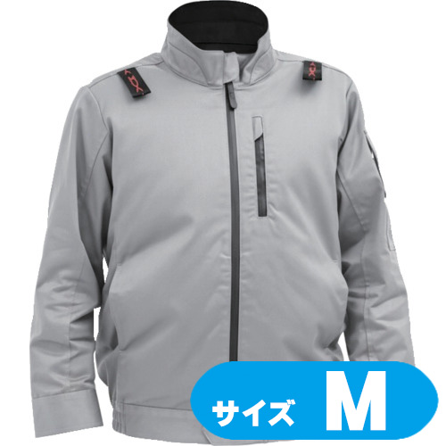 33700843 ハラダ EX.WORKERS E/Fウェア長袖ブルゾンAS シルバーグレー M