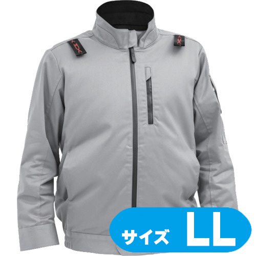 33700845 ハラダ EX.WORKERS E/Fウェア長袖ブルゾンAS シルバーグレー 2L