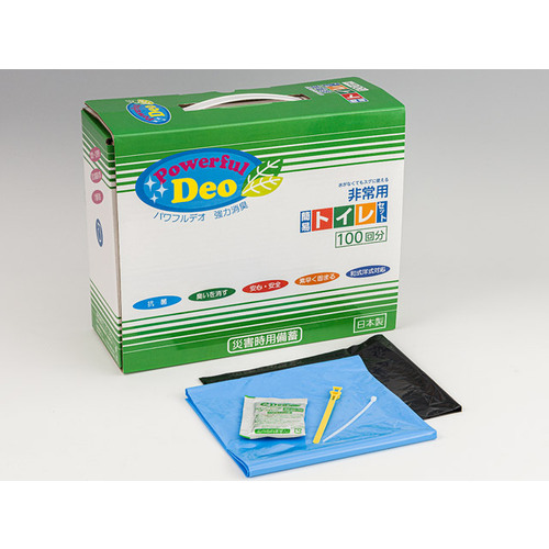 S387223 IEJ 簡易トイレ 簡易トイレセット100回分パワフルDEO 4個入