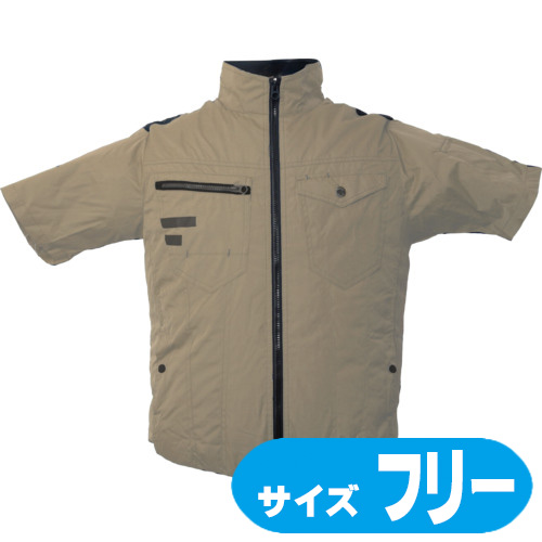 TKWE26SJUF サンコー 圧倒的に冷える「冷蔵服2026」 半袖 サンドカーキ フリーサイズ【バッテリー別売】