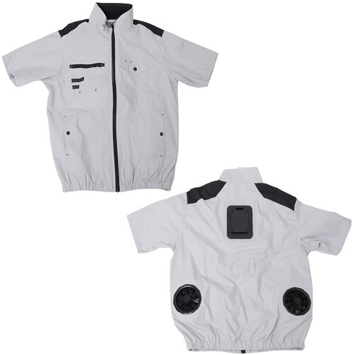 TKWE26SSL5L サンコー 圧倒的に冷える「冷蔵服2026」 半袖 シルバーグレー 5L【バッテリー別売】