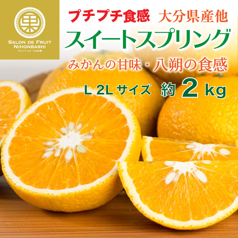 予約 1月中旬頃から発送] スイートスプリング 約2kg L 2Lサイズ 大分県産ほか 化粧箱 みかん お年賀 御年賀  :sweet2kl2l:サロンドフルーツ 日本橋 - 通販 - Yahoo!ショッピング