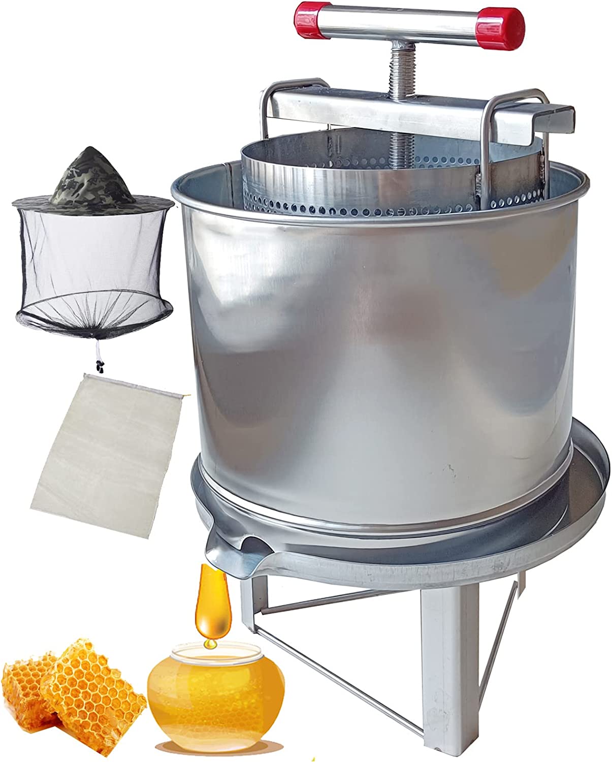 ステンレス製 手動式蜂蜜分離器・ジューサー手動圧搾機 p21007316bb71_sku_2.jpg
