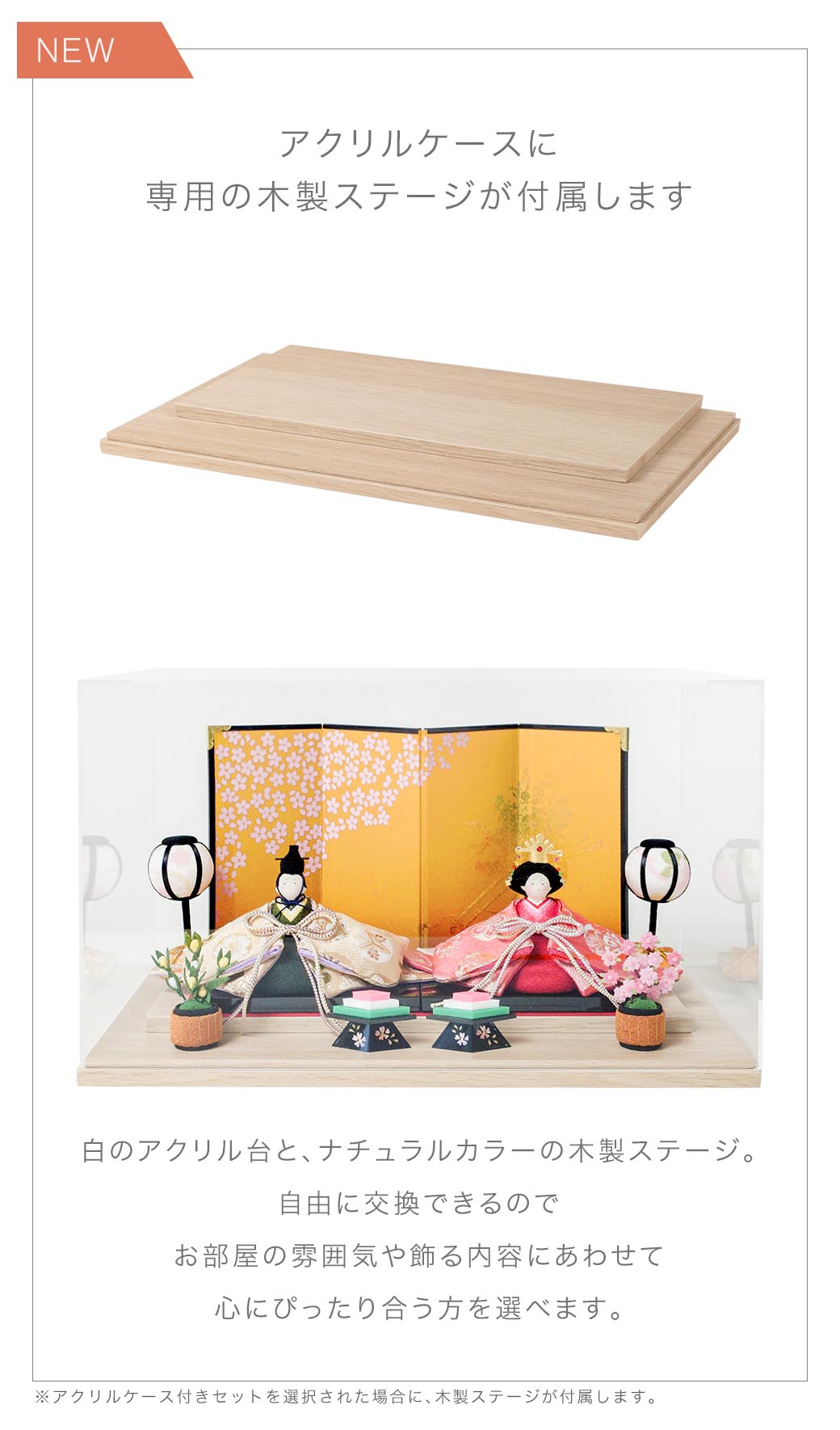 雛人形 コンパクト ケース飾り 「花玉段雛飾り」 ひな人形 かわいい