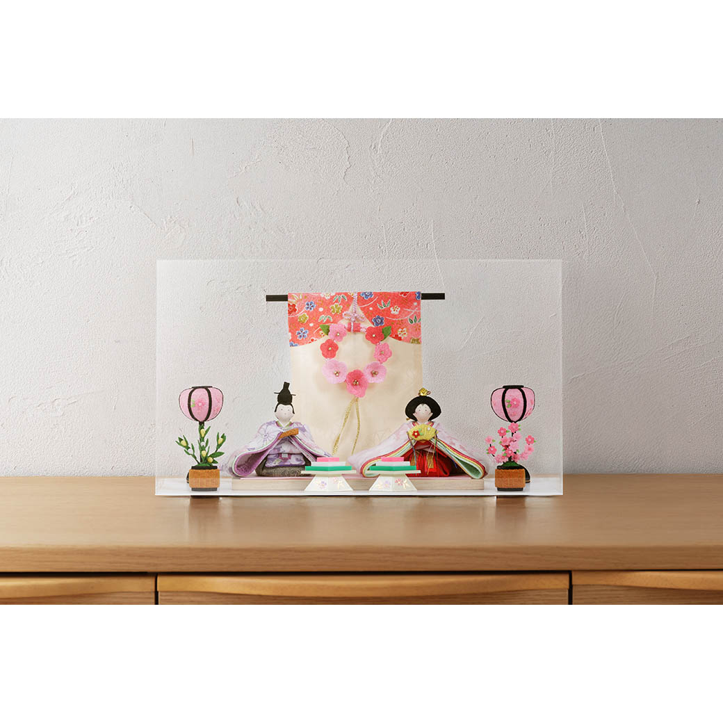 雛人形 コンパクト ケース飾り 「花雅雛」 ひな人形 かわいい おしゃれ