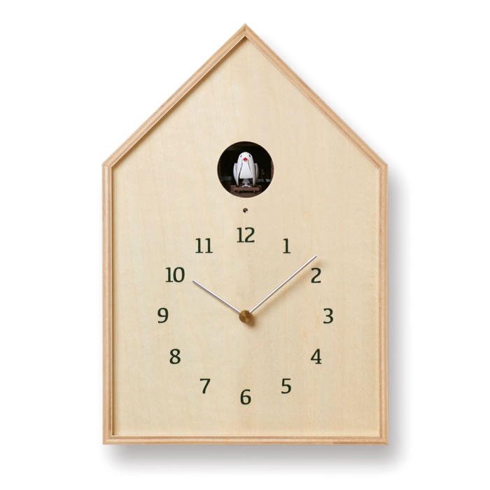 カッコー時計 鳩時計 おしゃれ 木製 天然木 壁掛け時計 置き時計 壁掛け 時計 バードハウスクロック NY16-12 レムノス 日本製｜nagomilife｜02