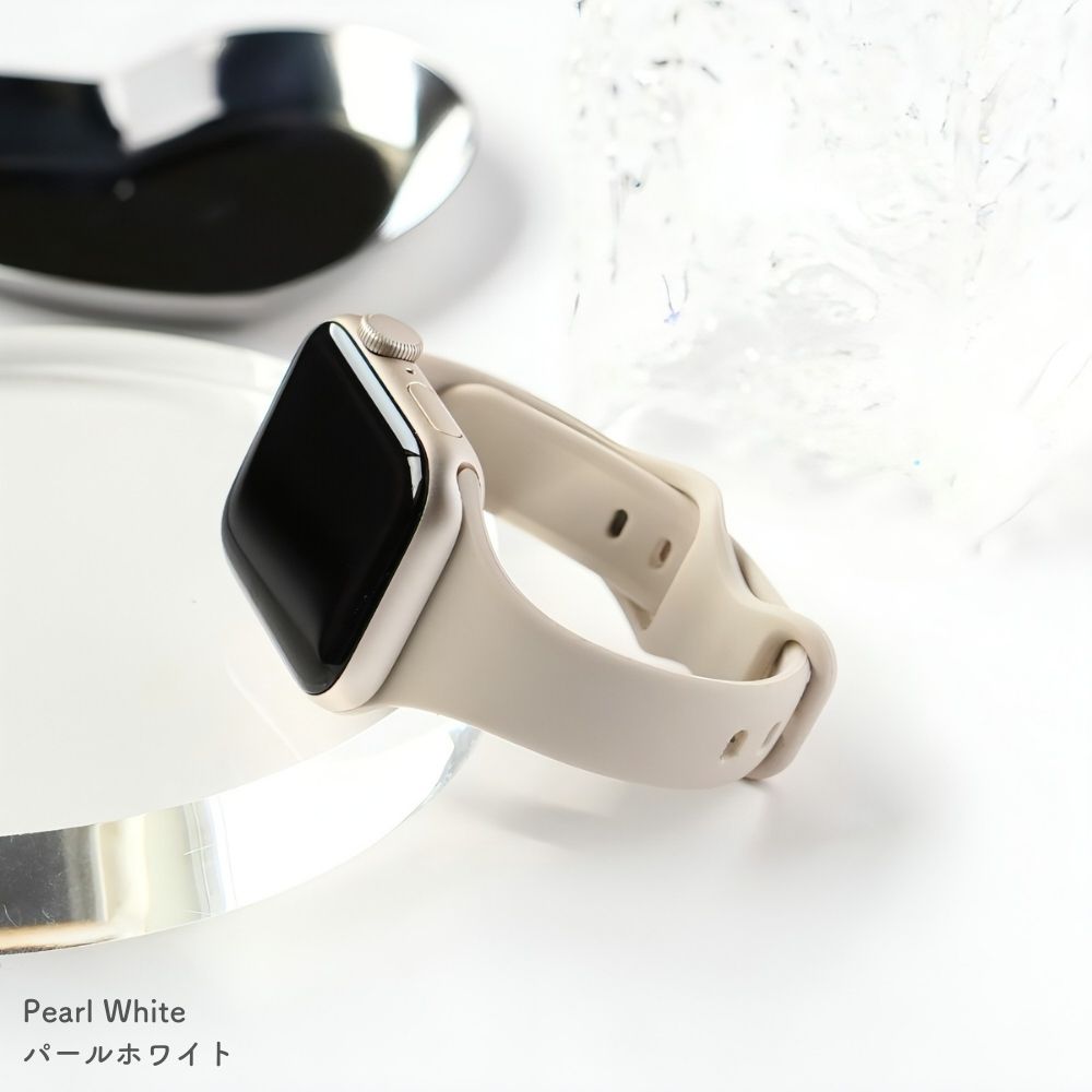 アップルウォッチ バンド シリコン スリム レディース apple watch 
