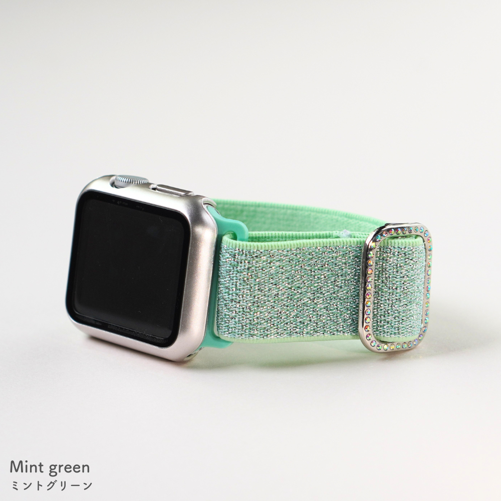 アップルウォッチ バンド ナイロン キラキラ apple watch 夏 蒸れ 40mm