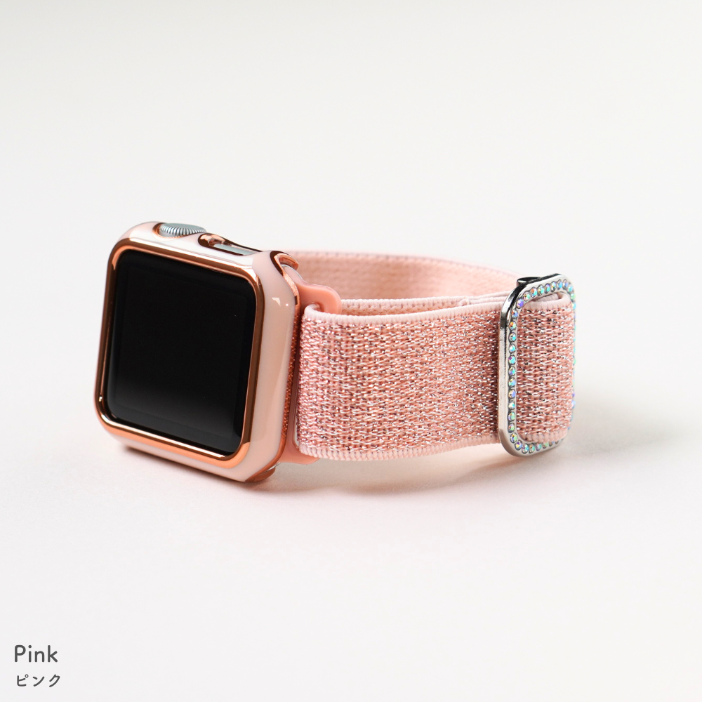 アップルウォッチ バンド ナイロン キラキラ apple watch 40mm 44mm