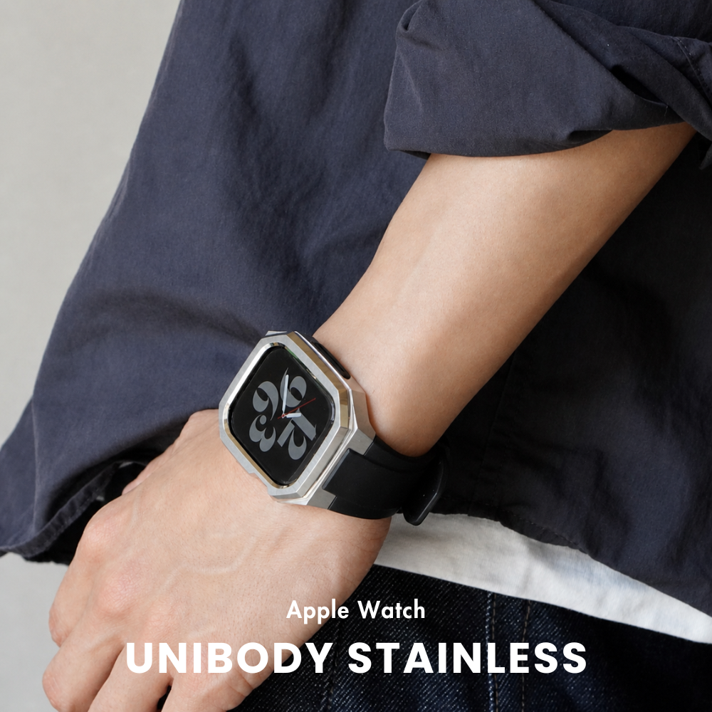 アップルウォッチ バンド メンズ 一体型 ステンレス Apple Watch 44mm 45mm 46mm 49mm ベルト ケース 高級の画像