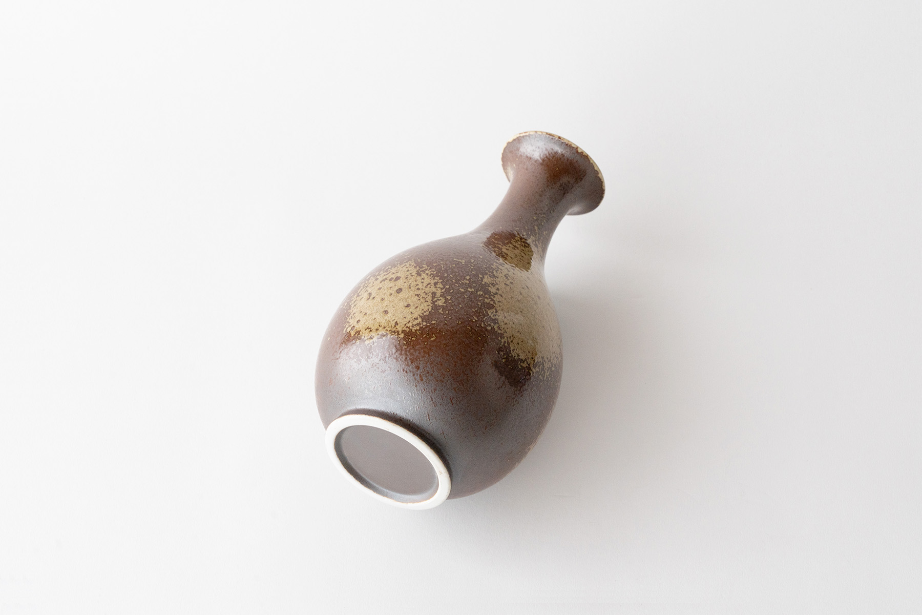 仏間 花瓶 ツル首 秋草 8号 陶器 レトロ 25センチ モダン 花器 客間