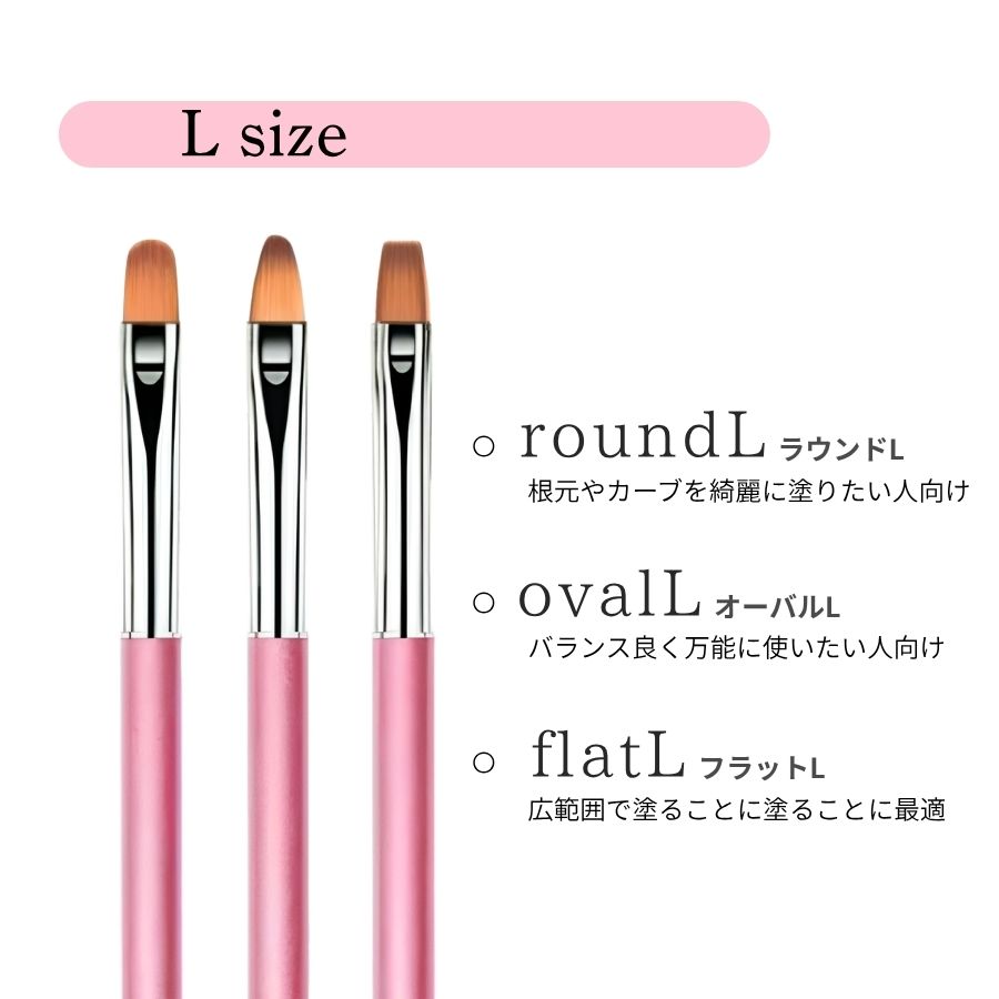 ネイルブラシ 3本セット キャップ付き ジェルネイル ネイル筆 ジェル