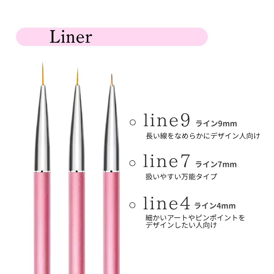 ネイルブラシ 3本セット キャップ付き ジェルネイル ネイル筆 ジェル