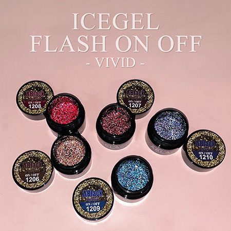 アイスジェル ICE GEL A BLACK フラッシュジェル オンオフジェル 各3g｜nail-studio