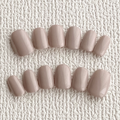 ネイルチップ ショート ジェル ワンカラー グレージュ No.17