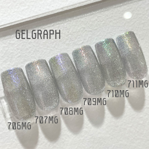 大人の上質  GELGRAPH ジェルグラフ カラージェル 706 各3g マグネットカラー ジェルネイル・ネイルシール