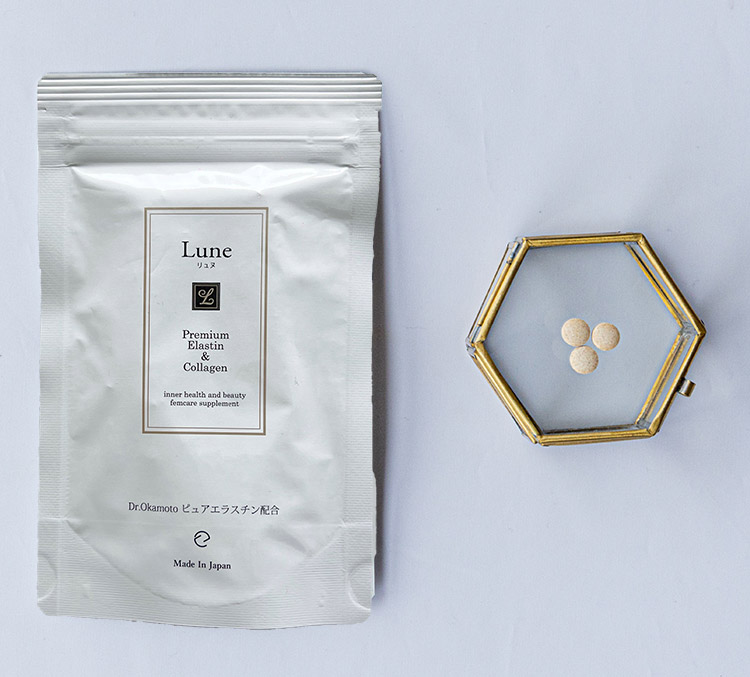 プレゼント付 Lune Premium Elastin＆Collagen 120粒 約1ヶ月分